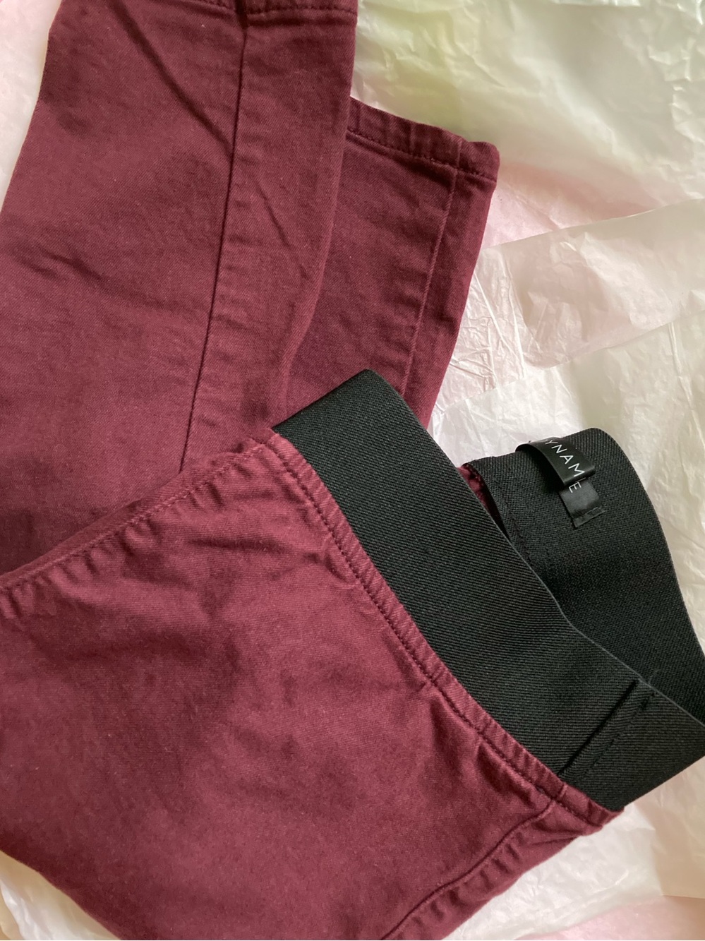 Women’s Burgundy Cargo Moto Jean Jegging Vampire Goth Pants